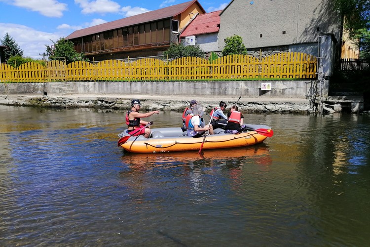 školní výlet plavba Olomoucí z Horky 
