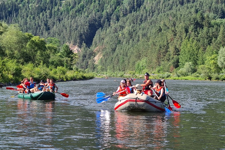 školní výlet řeka Dunajec rafty