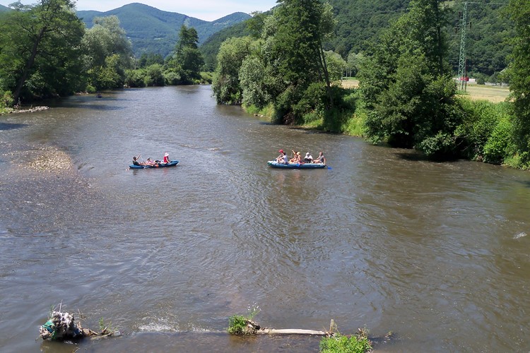školní výlet řeka Hron Nová Baňa