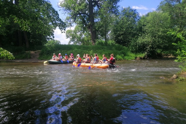 školní výlet řeka Morava bitva
