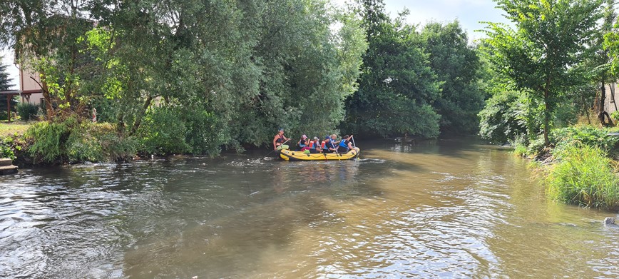 školní výlet plavba Olomoucí z Horky na vodě
