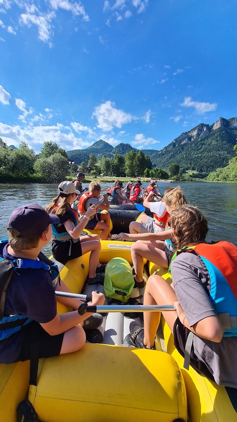 školní výlet řeka Dunajec bitva