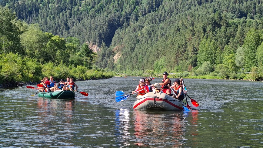 školní výlet řeka Dunajec rafty