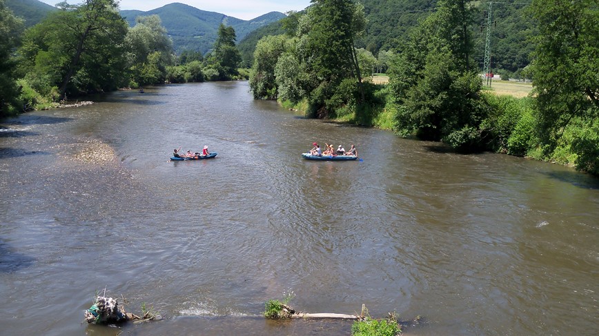 školní výlet řeka Hron Nová Baňa
