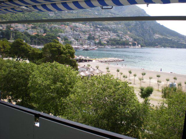 ubytování Omiš vila Vinka byt na pláži výhled balkon